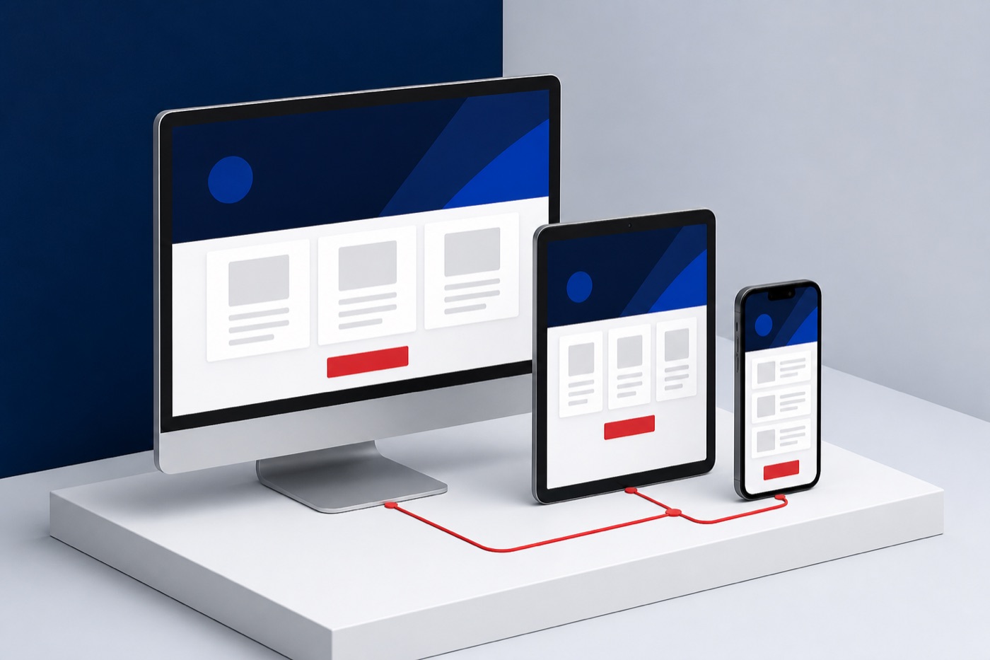 Masaüstü, tablet ve telefonda responsive kurumsal web sitesi tasarımı